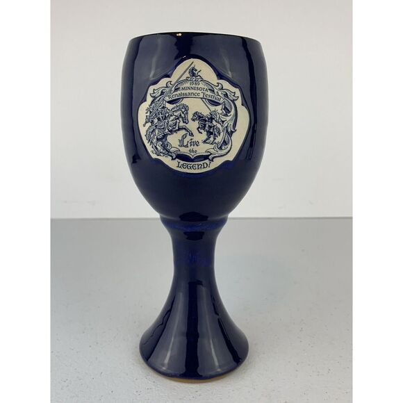 Renaissance Festival 1989 Minnesota Live The Legend Cup Goblet Mug Chalice - Picture 2 of 8